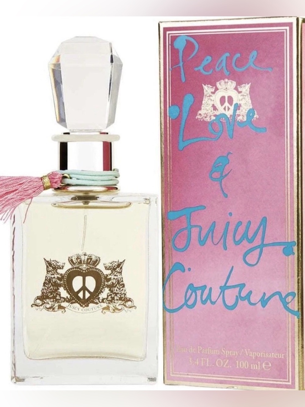 PEACE LOVE & JUICY COUTURE by Juicy Couture EAU DE PARFUM SPRAY 3.4 OZ- Sealed